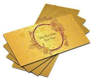 Printed Paper Customized Metallic Self-Design Shagun Envelopes