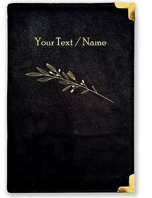 Customized Suede Finish Leather Diaries, Color : Black