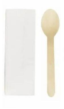 3 X 6 Inch White Kraft Paper Cutlery Pouch