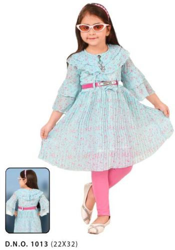 Cotton Printed Girls Frock and Leggings, Feature : Comfortable, Easily Washable