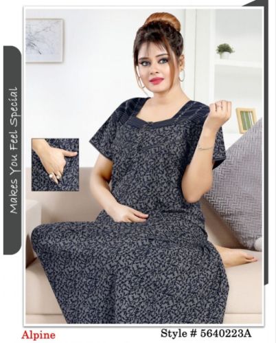 Multicolor Nighty ( Alphine Premium ), Size : Xl, Xxl, Xxxl