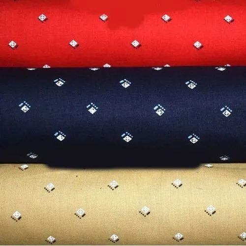 Printed Cotton Shirting Fabric, For Garments, Color : Multicolor