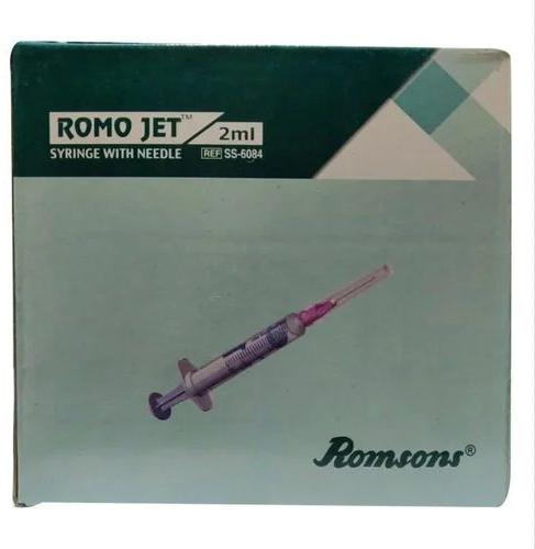 2ml Romsons Romo Jet Syringe, For Clinical, Hospital, Laboratory, Size : 10ml