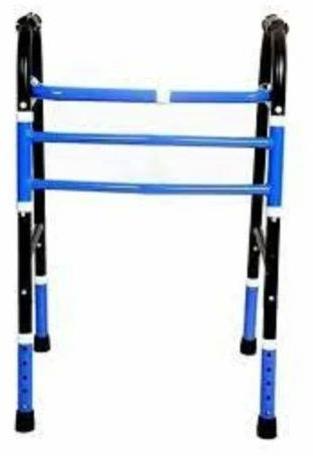 Polished Aluminium Adjustable Folding Walker, Handle Material : PVC