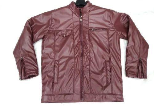 Mens Casual Leather Jacket, Size : L-XXL