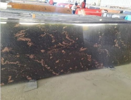 Rectangular Brown Liner Polish Granite Slab, For Outdoor/ndoor