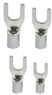 Supaflex Polished Metal Non Insulated Fork Terminals, For Electric Components, Pattern : Plain