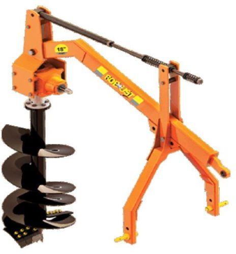 Orange Mild Steel Post Hole Digger Machine