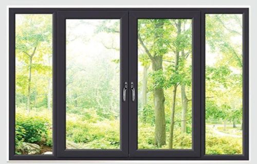 Rectangular Polished UPVC Foil French Window, Color : Brown