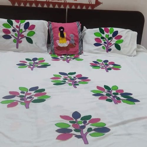 Cotton Applique Bedsheets, For House, Feature : Eco Friendly