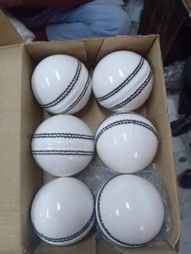 Round White Leather Balls, For Playing Cricket, Size : Standard