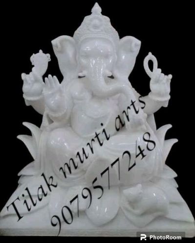 Surface Finishing Marble Ganesha Status, For Hotel, Office, Restaurant, Temple Home, Size : 12x12ft12x16ft