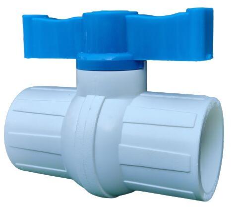 White High Welco Short Handle UPVC Ball Valve, For Water Fitting, Pattern : Plain