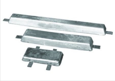 Rectangular Polished Zinc Anode, For Industrial, Form : Solid