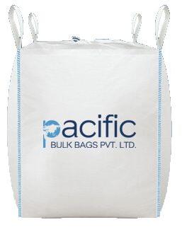 Printed 4 Loop FIBC Bag, Color : White
