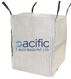 Striped Ventilated FIBC Bags, Color : White