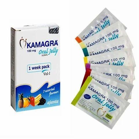 Ajanta Kamagra Oral Jelly Tablets, Packaging Type : Box, Packaging Size : 7 Pouches