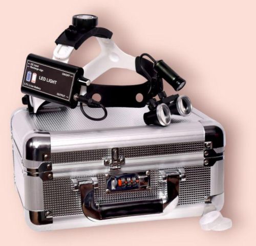 LOUPEHUB Surgical Loupe With Head-light, Color : Black