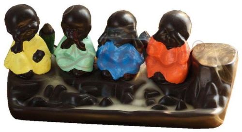 4 Baby On Stone Back Flow Smoke Fountain