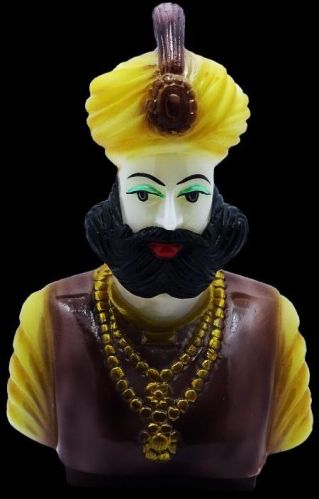 Polyresin Raja Statue, For Home / Office Decor, Gifting, Packaging Type : Corrugated Box