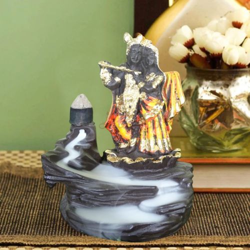 Radha Krishna Back Flow Smoke Fountain, For Interior Decor, Office, Home, Gifting, Religious Purpose