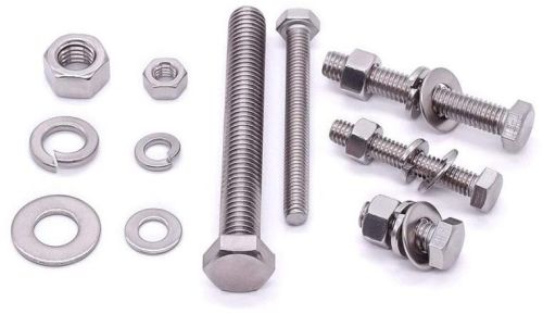 SS Nut Bolt, For Pipe Fitting Industrial Use, Size : Customised
