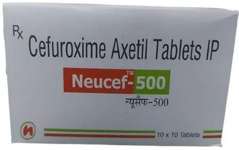 Cefuroxime Axetil 500mg Tablets, Packaging Type : Blister