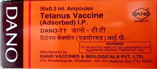 Dano TT Vaccine, Packaging Size : 50 X 0.5 Ml