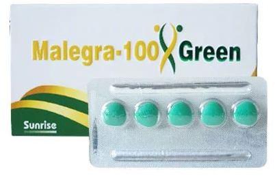 Malegra Green 100mg Tablets, Packaging Type : Blister