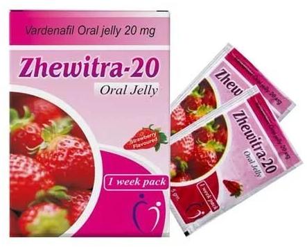 Zhewitra 20mg Oral Jelly, Packaging Size : 7×5 Gm Sachets