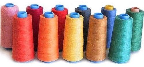 Multicolor Cotton Colored Sewing Thread, For Textile Industry, Embroidery, Weaving, Pattern : Plain