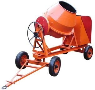 Orange Manual Concrete Mixer