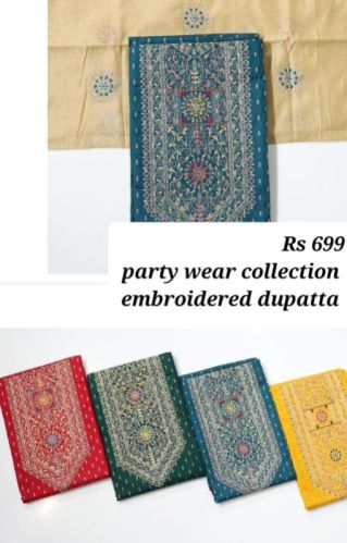 Ladies Party Wear Embroidered Cotton Suit