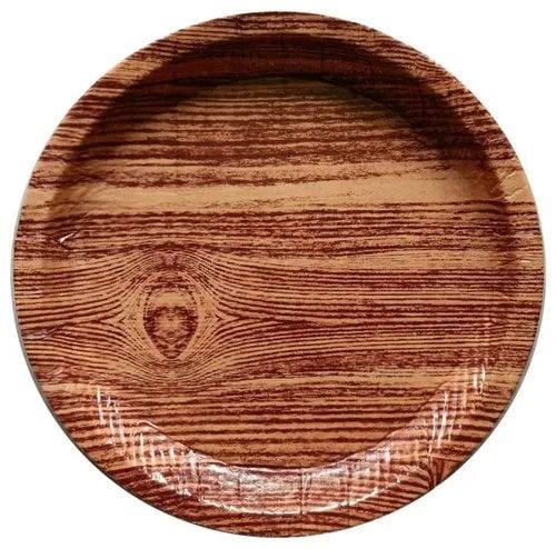 Round Disposable Wood Paper Plates, For Event, Party, Snacks, Size : 12 Inch