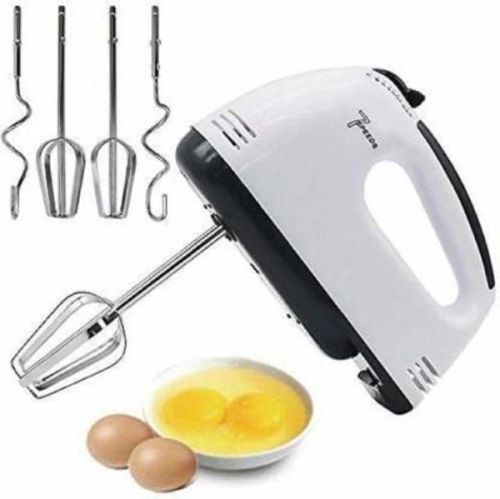 Fully Automatic Vruta 7-Speed Hand Mixer, Color : White