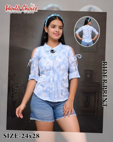 Indian Fabrics Tie Die Print Top, Size : Free to24/28