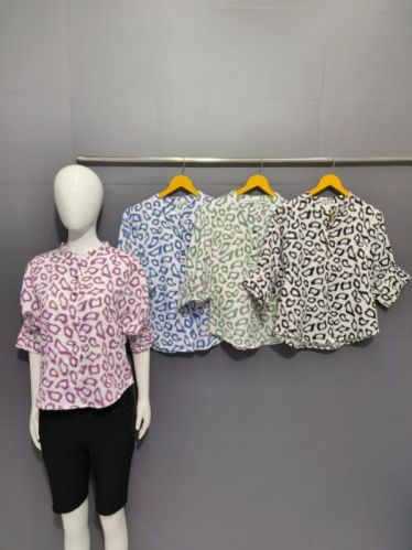 Printed Cotton Ladies Top, Size : XL