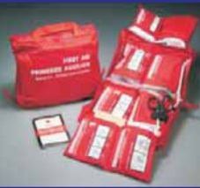 Red Rectangular Sports First Aid Kit, For Medical Use, Size : Standard