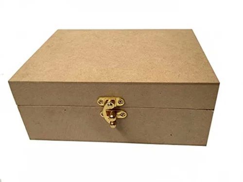 Brown Polished Rectangular MDF Box, For Storage, Size : 8x4x3 Inches