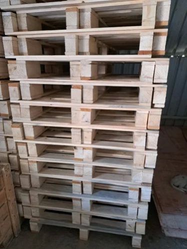 Rectangular Wooden Two Way Pinewood Pallet, Size : 1000 X 1200 X 138 Mm