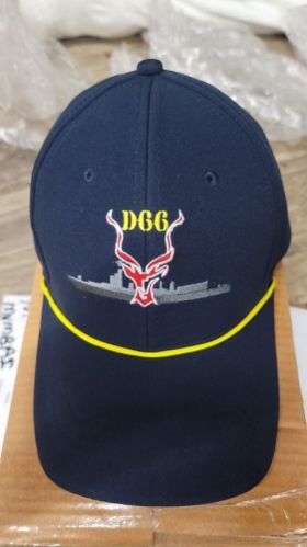 Checked Cotton Embroidery Caps, Size : 35-40cm