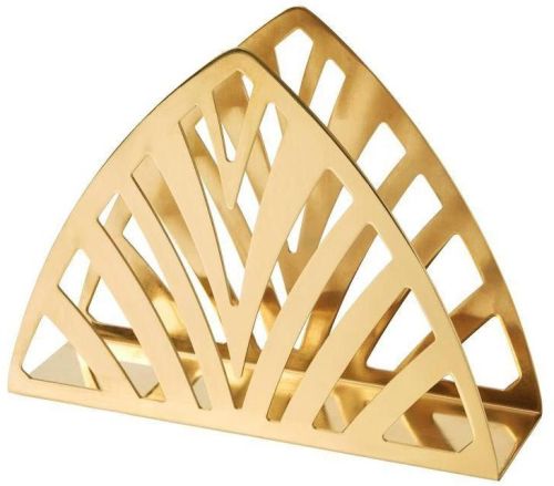 Triangle Metal Designer Napkin Holder, Color : Golden