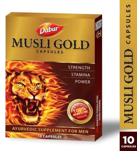 Dabur Musli Gold Capsules, Packaging Type : Box