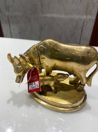 Golden Classy Brass Bull Sculpture