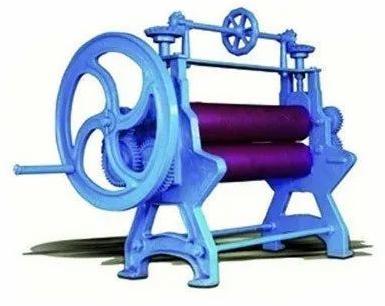 Blue Manual Rubber Sheet Rolling Machine