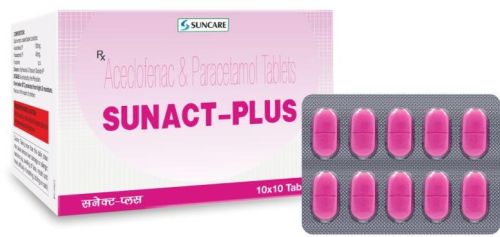 Tablets. Aceclofenac Paracetamol Tablet, For Clinical, Hospital, Personal, Grade : Medicine Grade