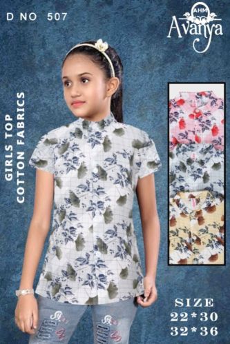 Printed Girls Cotton Top, Occasion : Party Wear, Formal Wear, Casual Wear
