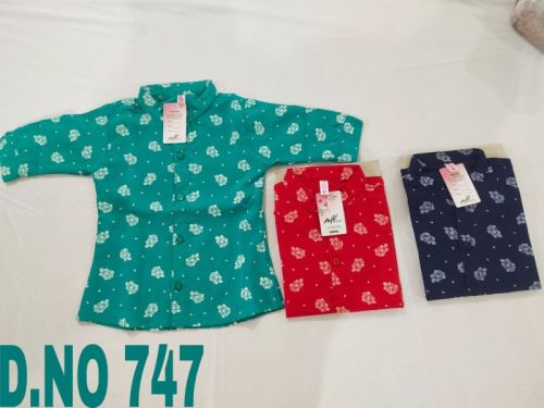 Qutree Girls Printed Tops Cotton