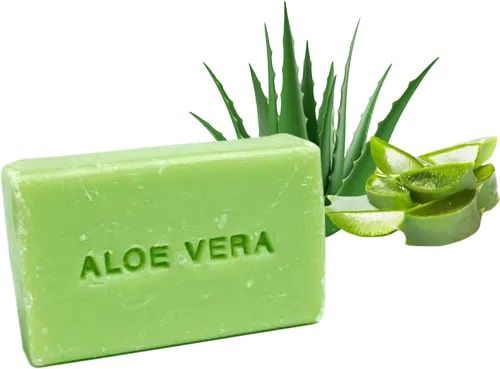 Rectangle Aloe Vera Soap, For Bathing, Packaging Type : Plastic Packet, Paper Cover